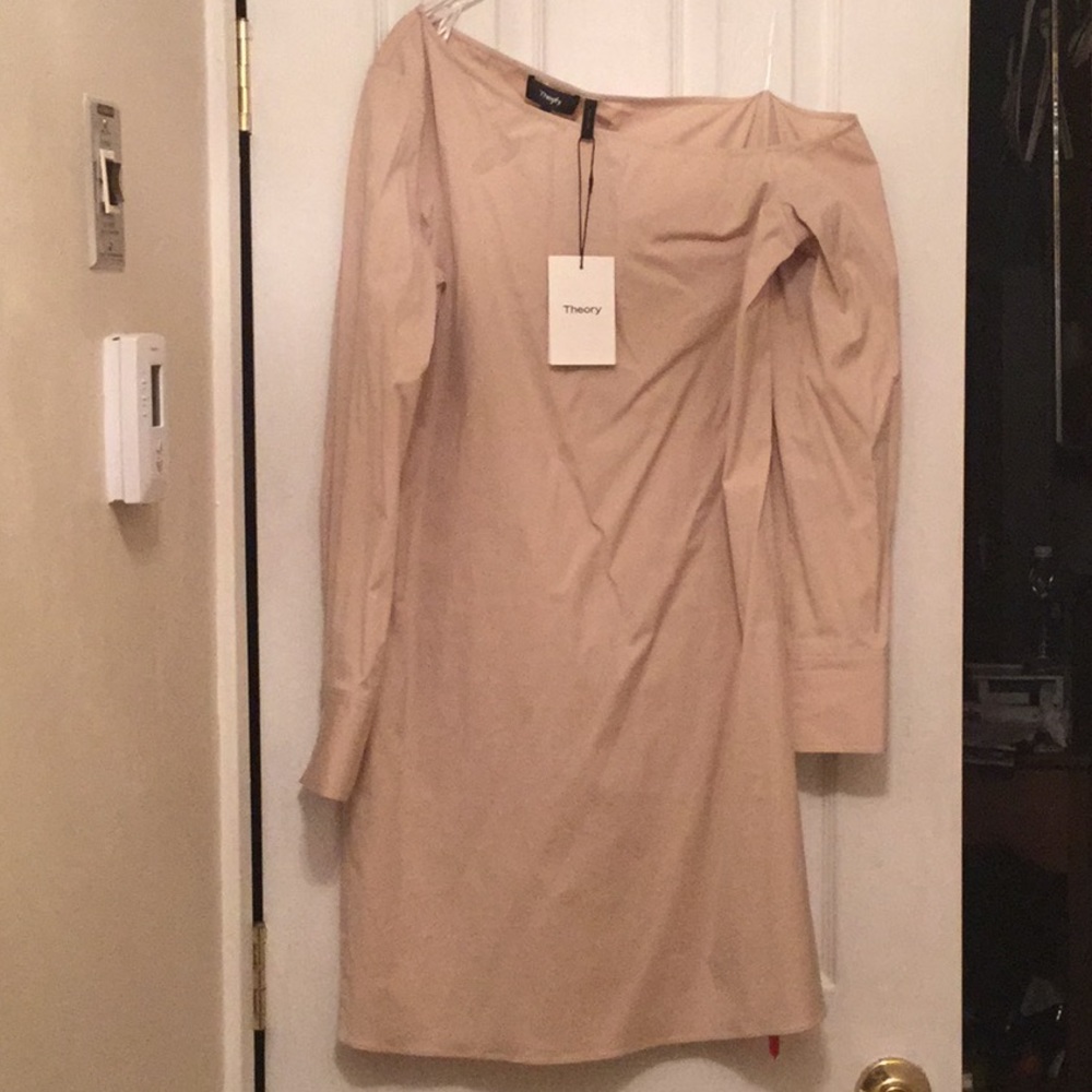 NFS do not buy Theory ULrika one shoulder shift dress